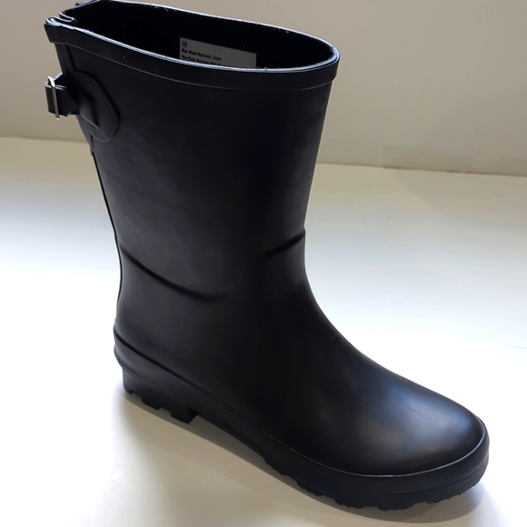 Women's A New Day Black Vicki Rubber Rain Boots Mid Calf Size 10 - Picture 3 of 8